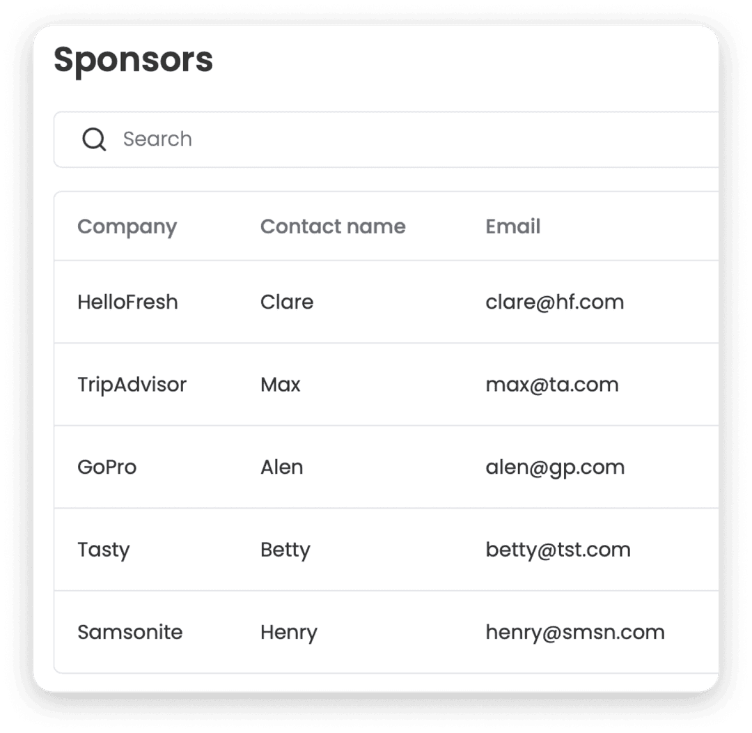 Sponsors